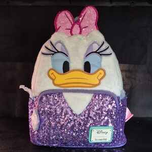 Loungefly Disney Daisy Duck Kids Backpack - Pink and Purple